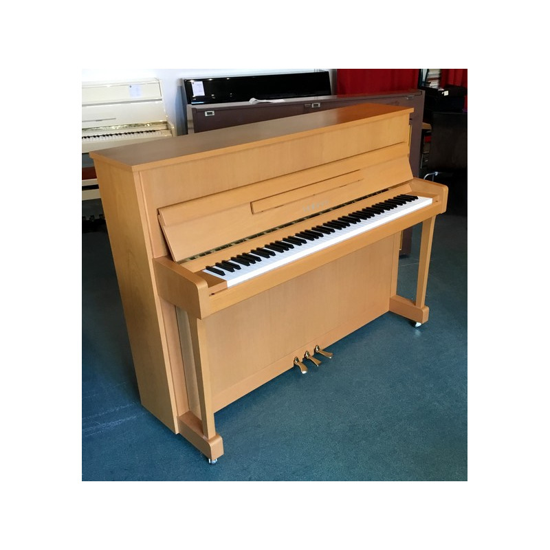 PIANO DROIT Occasion YAMAHA b hêtre naturel NBS cm Blanc Brillant