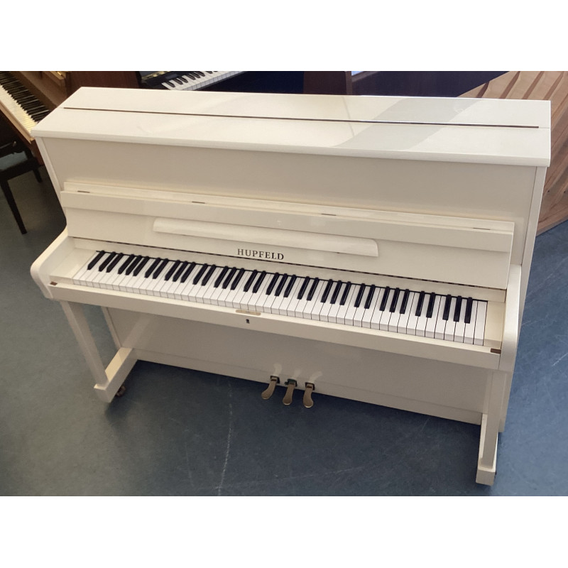 Piano droit HUPFELD 110 Elégance Blanc Brillant